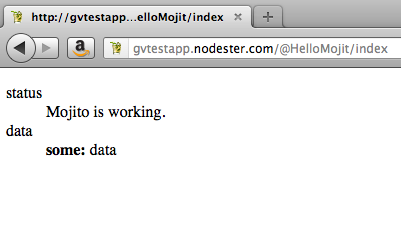 Yahoo! Mojito on Node Server - Nodester
