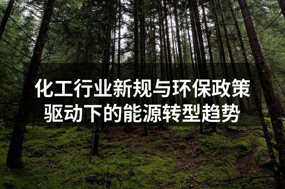 化工行业新规与环保政策驱动下的能源转型趋势